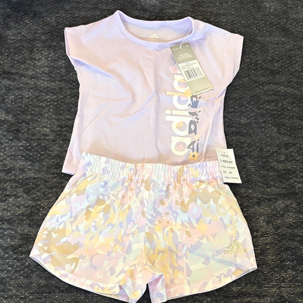 Adidas Kids Set - Lavender and Pastel